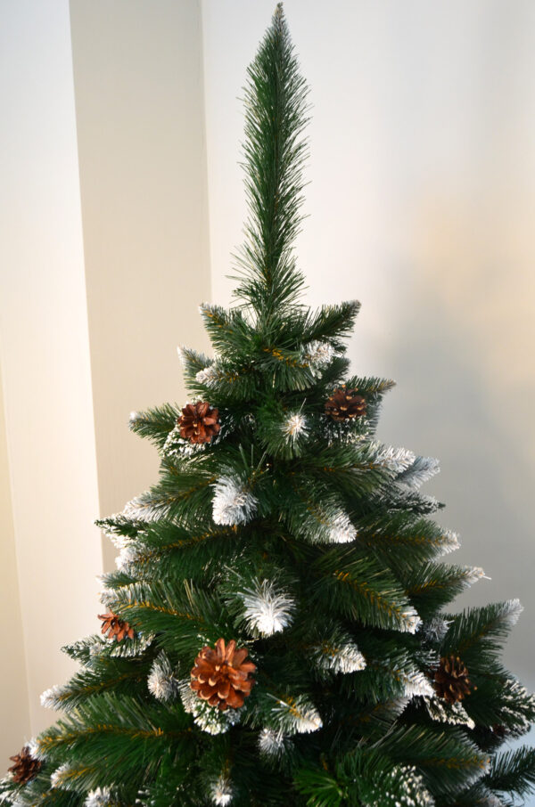Mesterséges karácsonyfa Christmas Deluxe by Sersimo, fa törzsű talppal, havas tobozokkal díszített, 190 cm - Image 13