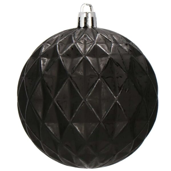 Set globuri de Craciun, 30 bucati, 8cm, 6 modele, negru - Image 5