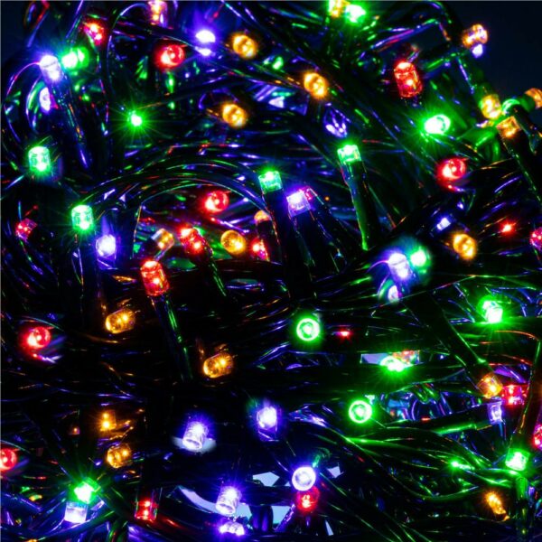 Instalatie lumini pentru bradul de Craciun, 61,5 metri, 1000 LED-uri, multicolor - Image 4