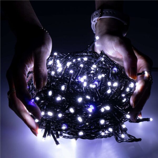 Fényszerelés a karácsonyfához, 25,5 méter, 300 LED vakuval, kék - Image 4