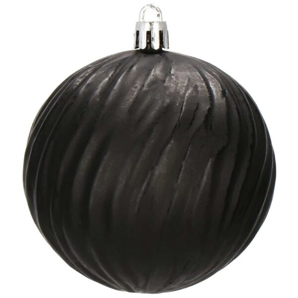 Set globuri de Craciun, 30 bucati, 8cm, 6 modele, negru - Image 6