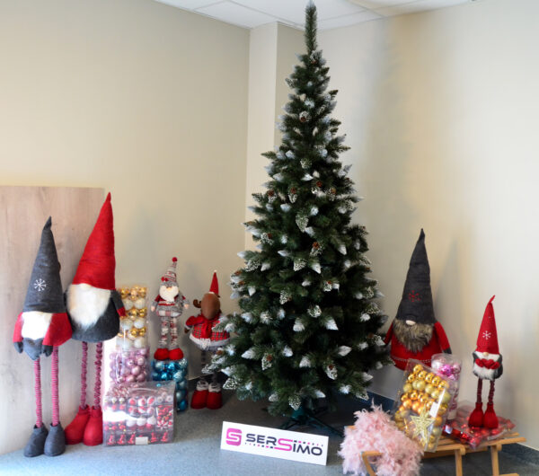 Brad artificial Christmas Deluxe by Sersimo, Danemark, nins cu conuri, 250cm - Image 5