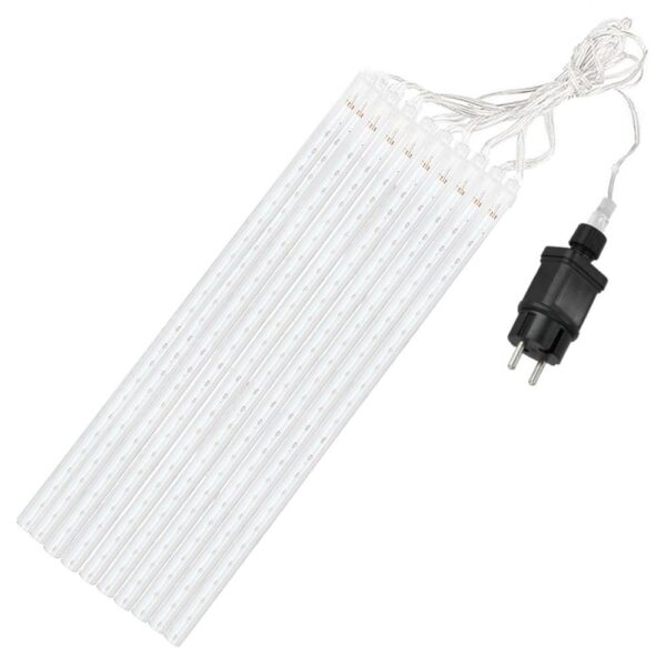 Instalatie de Craciun, 10 tuburi, 50cm, 480 LED, ploaie de meteoriti, albastru - Image 5