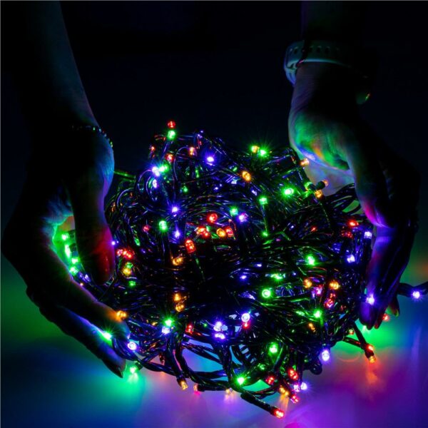 Instalatie lumini pentru bradul de Craciun, 61,5 metri, 1000 LED-uri, multicolor - Image 5
