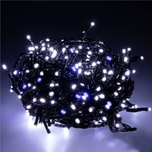 Fényszerelés a karácsonyfához, 25,5 méter, 300 LED vakuval, kék