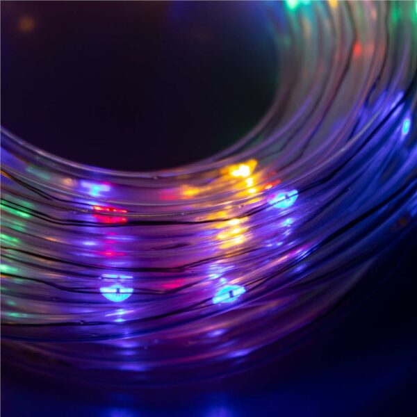 (DL) Instalatie tub furtun luminos pentru Craciun cu baterii 3xAA, 50 LED-uri, 5m, multicolor - Image 5