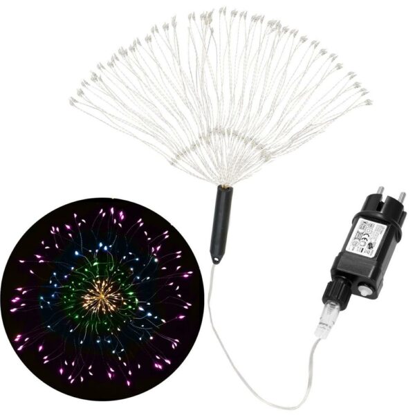 (DL) STAR díszlámpa installáció 100 LED-es, átmérő 40cm, távirányítóval, többszínű világítás - Image 5