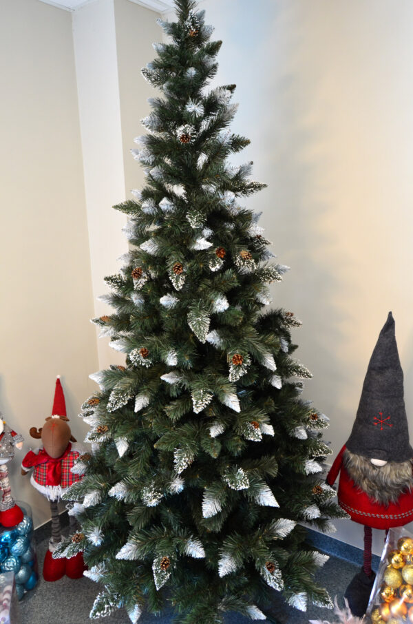 Brad artificial Christmas Deluxe by Sersimo, Danemark, nins cu conuri, 250cm - Image 6