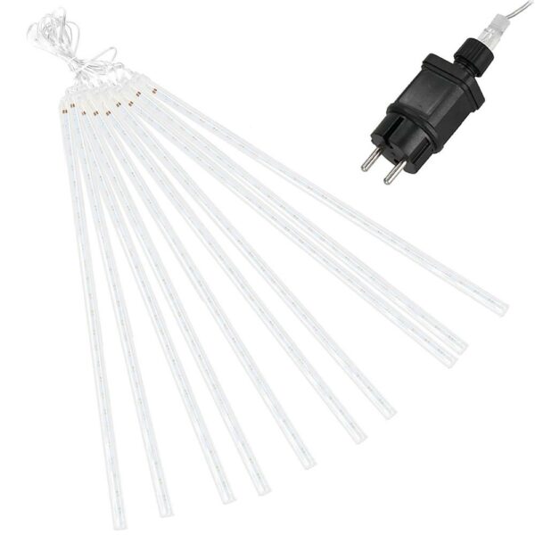Instalatie de Craciun, 10 tuburi, 50cm, 480 LED, ploaie de meteoriti, albastru - Image 6