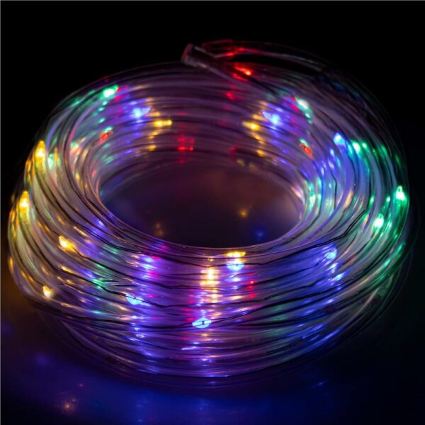 (DL) Instalatie tub furtun luminos pentru Craciun cu baterii 3xAA, 50 LED-uri, 5m, multicolor
