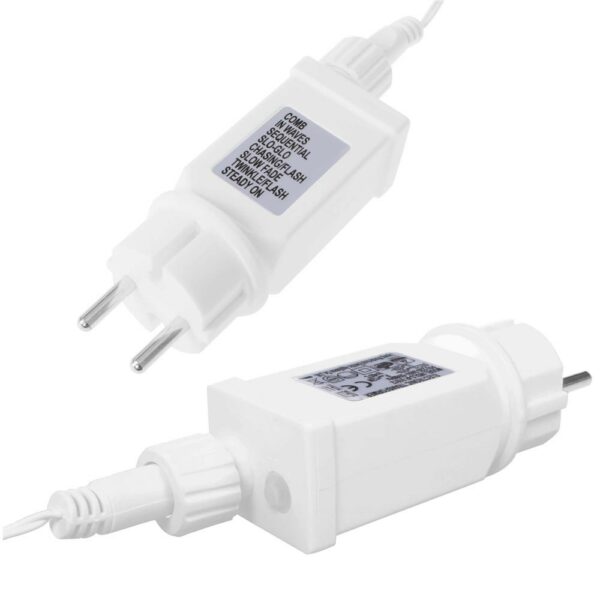 Fényfüggöny 300 LED, 12m, beltéri/kültéri használatra, vakuval, fehér világítással - Image 6