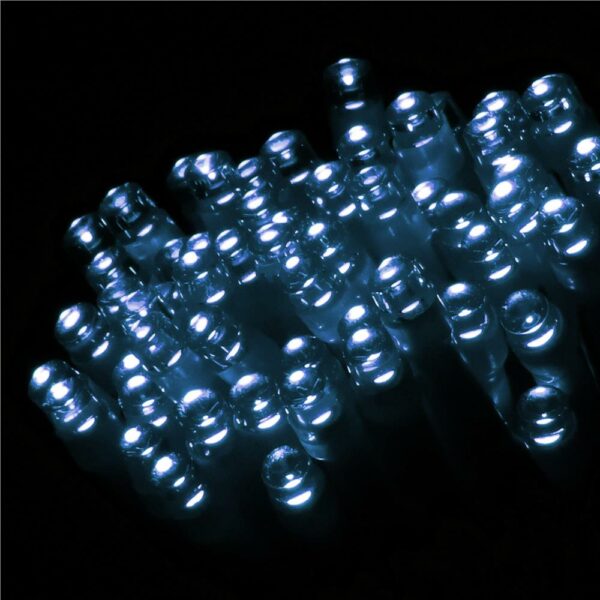 Instalatie lumini de exterior pentru gradina, 10.5 metri, 100 LED-uri, cu baterii, alb - Image 6