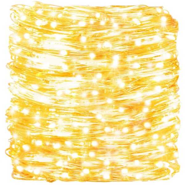 Fényfüggöny 300 LED, 3m, beltéri/kültéri használatra, távirányítóval, sárga világítás - Image 6