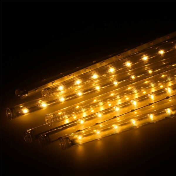 (DL) Karácsonyi "meteorzuhany" világítás, 8 db, 30cm, 144 LED, meteorzápor, sárga - Image 8
