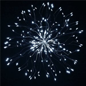 (DL) STAR díszlámpa installáció 100 LED-es, átmérő 40cm, távirányítóval, fehér világítás
