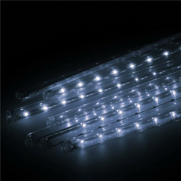 Instalatie de Craciun, 10 tuburi, 50cm, 480 LED, ploaie de meteoriti, alb - Image 9