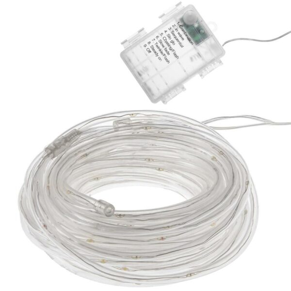 (DL) Instalatie tub furtun luminos pentru Craciun cu baterii 3xAA, 50 LED-uri, 5m, galben - Image 9