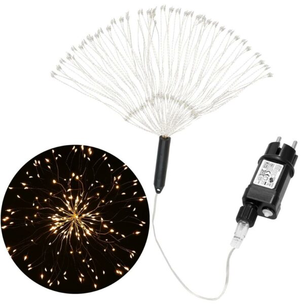 STAR díszlámpa installáció 100 LED-es, átmérője 40cm, távirányítóval, sárga világítással - Image 8