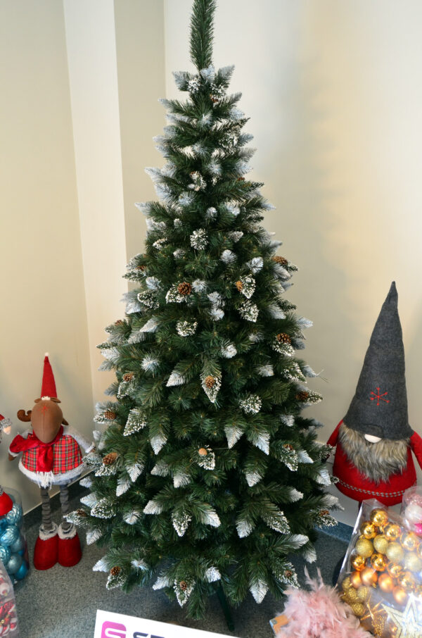 Brad artificial Christmas Deluxe by Sersimo, Danemark, nins cu conuri, 220cm - Image 13