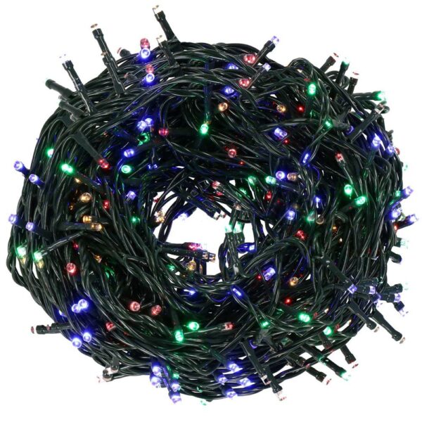 Instalatie lumini pentru bradul de Craciun, 61,5 metri, 1000 LED-uri, multicolor - Image 9