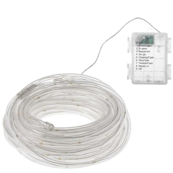 (DL) Instalatie tub furtun luminos pentru Craciun cu baterii 3xAA, 50 LED-uri, 5m, galben - Image 10