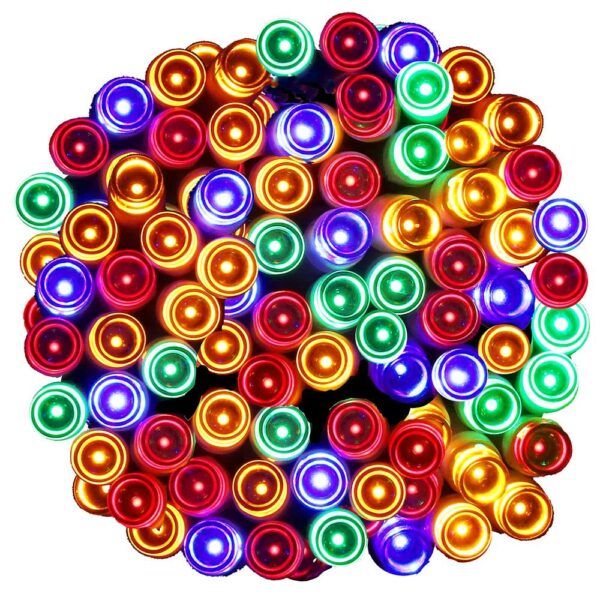 Instalatie lumini de exterior pentru gradina, 10.5 metri, 100 LED-uri, cu baterii, multicolor - Image 9