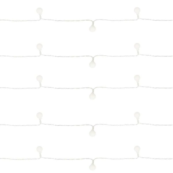 Kerti fénylabda installáció, 7,5 méter, 50 LED, elemekkel, sárga - Image 8