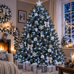 Fényszerelés a karácsonyfához, 25,5 méter, 400 LED, fehér
