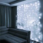 Fényfüggöny 300 LED, 3x3m, beltéri használatra, USB tápegység, fehér