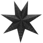 3D díszcsillag áttört papírból, 50cm, fekete