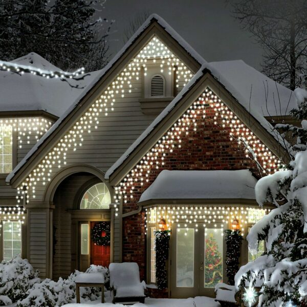 Prémium fényfüggöny 300 LED, 14,5 m, 18 W, beltéri/kültéri, vakuval, hideg fehér