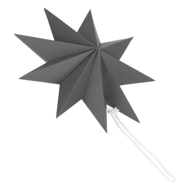Dekoratív 3D papírcsillag, 9 ágú, 30cm, ezüst - Image 12