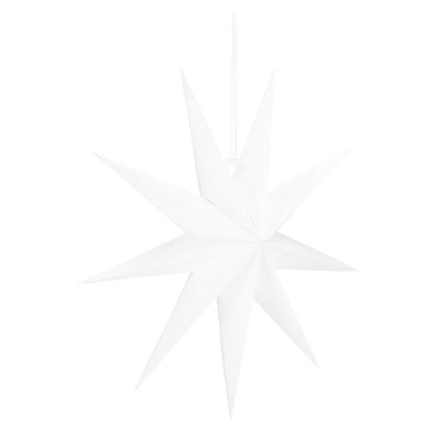 Dekoratív 3D papírcsillag, 9 ágú, 60cm, fehér - Image 14