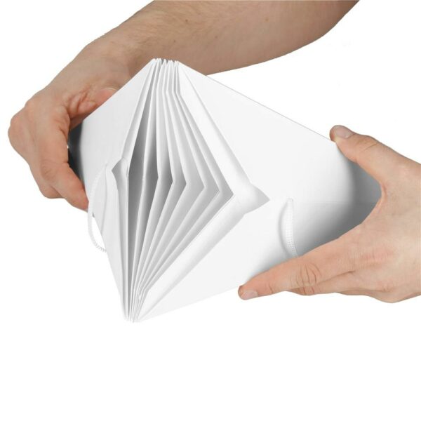 Dekoratív 3D papírcsillag, 9 ágú, 60cm, fehér - Image 15
