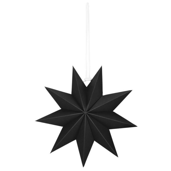 Dekoratív 3D papírcsillag, 9 ágú, 30cm, fekete - Image 2