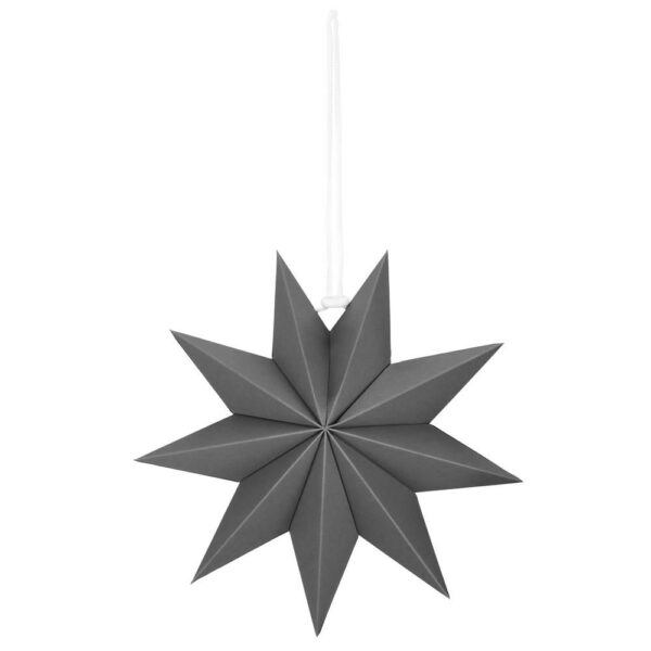Dekoratív 3D papírcsillag, 9 ágú, 30cm, ezüst - Image 2