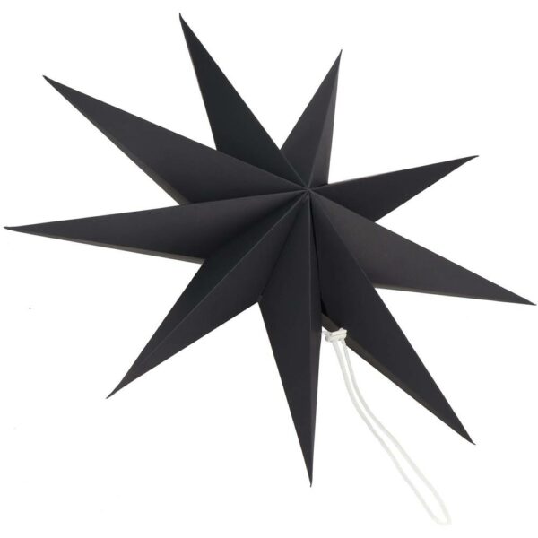 Dekoratív 3D papírcsillag, 9 ágú, 60cm, fekete - Image 3