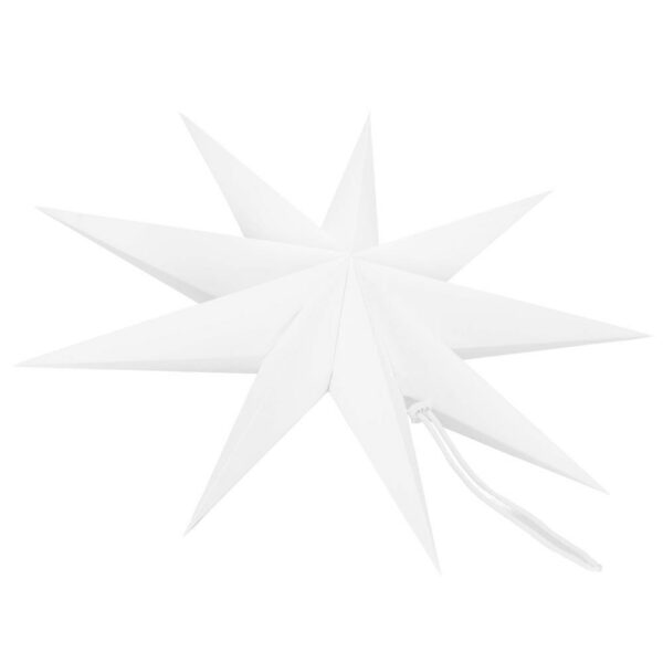 Dekoratív 3D papírcsillag, 9 ágú, 60cm, fehér - Image 3