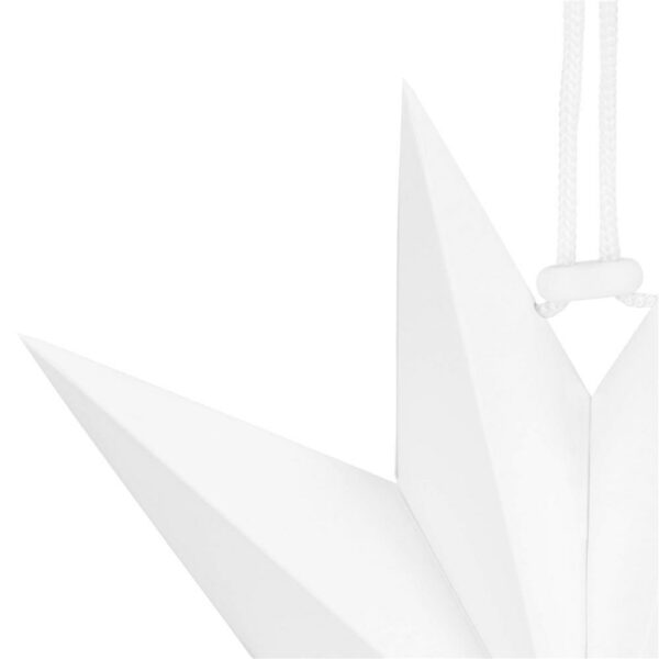 Stea decorativa 3D din hartie, cu 9 colturi, 30cm, alba - Image 4