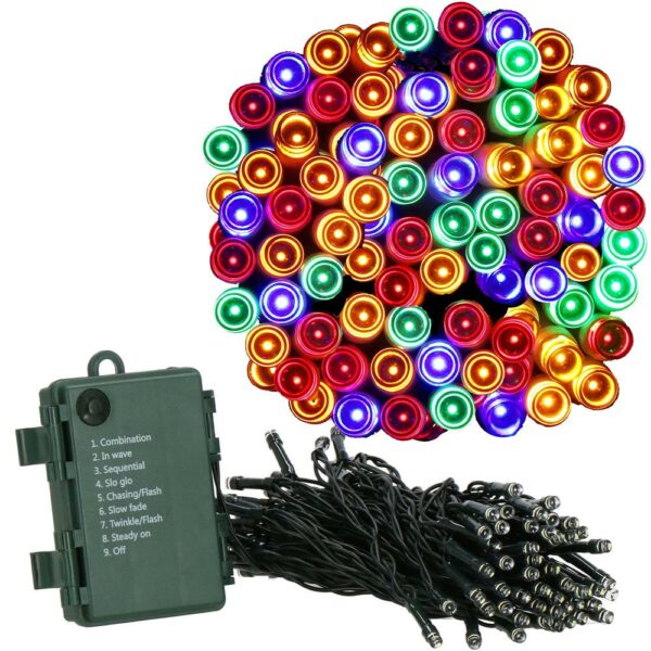 Instalatie lumini de exterior pentru gradina, 5 metri, 50 LED-uri, cu baterii, multicolor - Image 4