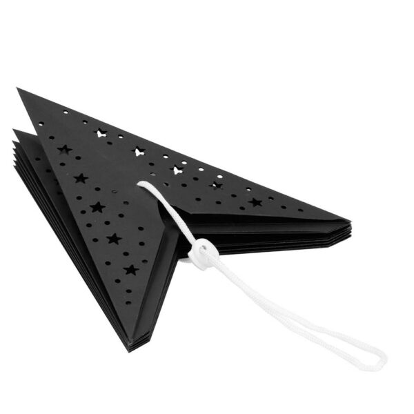 3D díszcsillag áttört papírból, 50cm, fekete - Image 6