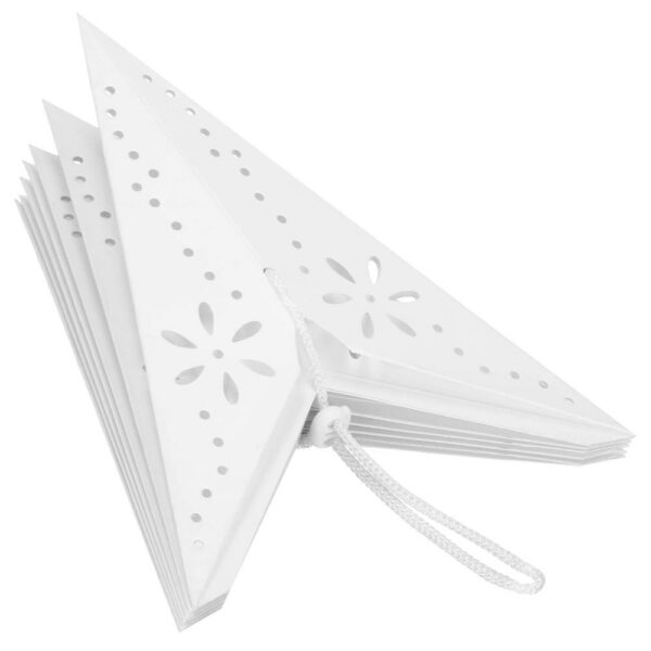 Stea decorativa 3D din hartie ajurata, 50cm, alba - Image 7