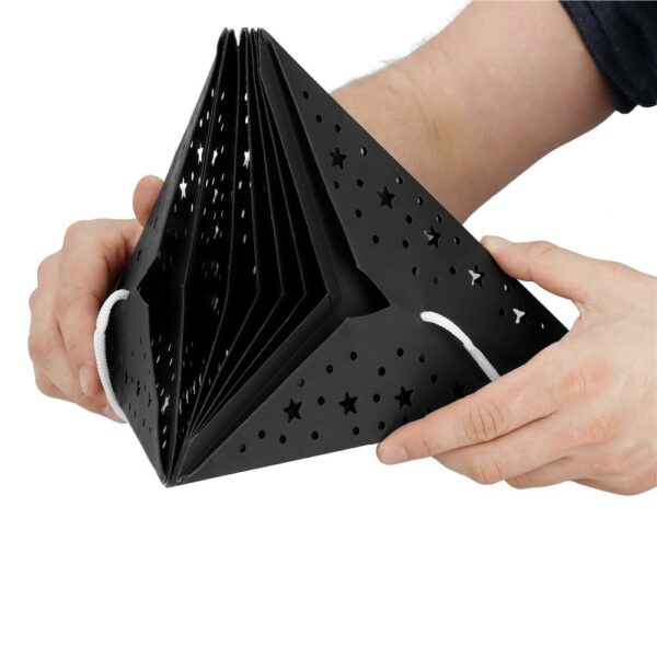3D díszcsillag áttört papírból, 50cm, fekete - Image 7