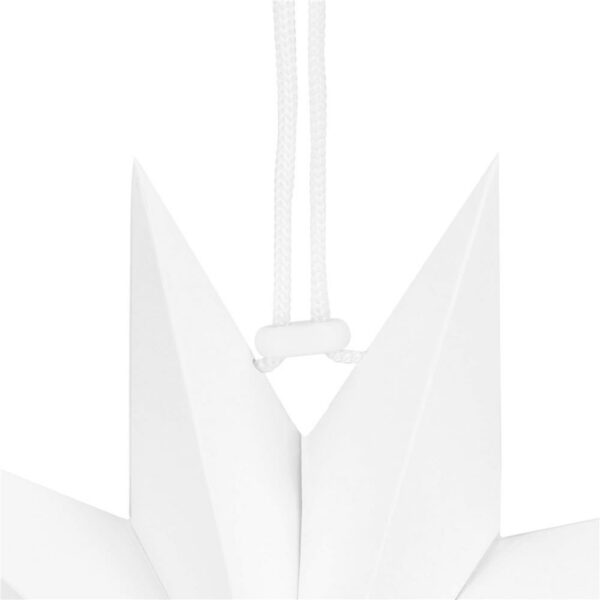 Stea decorativa 3D din hartie, cu 9 colturi, 30cm, alba - Image 6