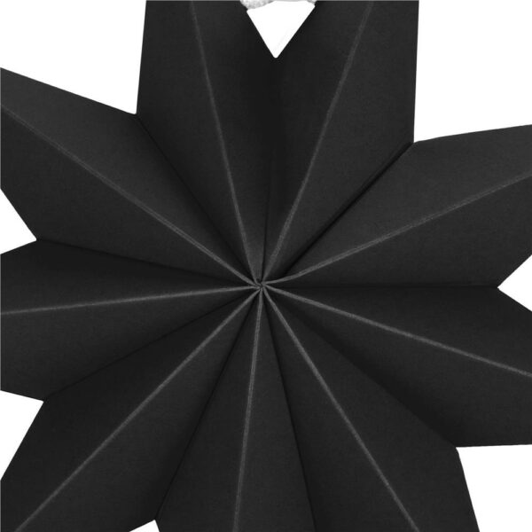 Dekoratív 3D papírcsillag, 9 ágú, 30cm, fekete - Image 7
