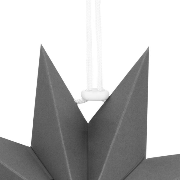 Dekoratív 3D papírcsillag, 9 ágú, 30cm, ezüst - Image 7