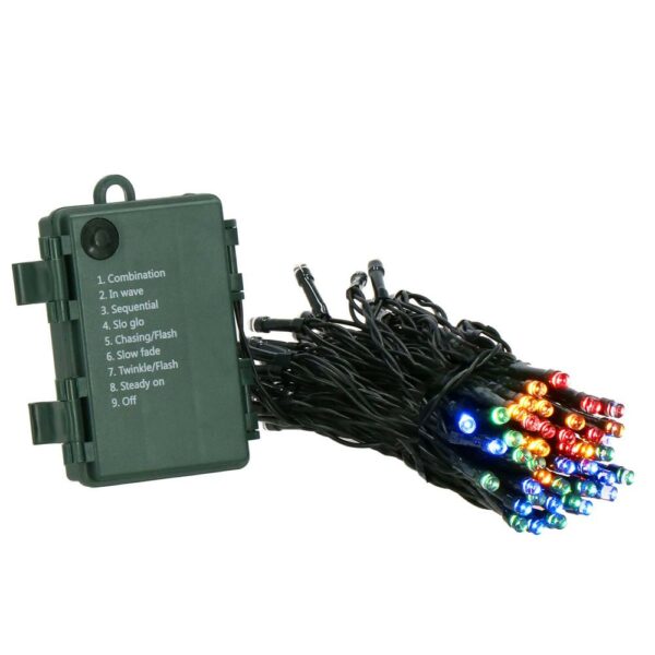Instalatie lumini de exterior pentru gradina, 5 metri, 50 LED-uri, cu baterii, multicolor - Image 7