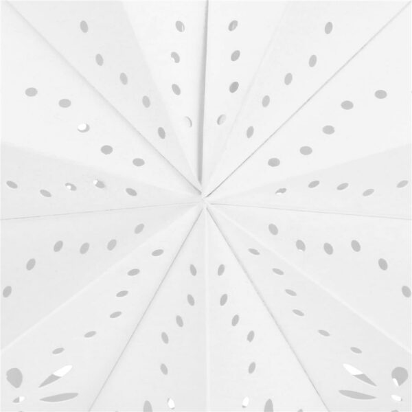 Stea decorativa 3D din hartie ajurata, 50cm, alba - Image 9