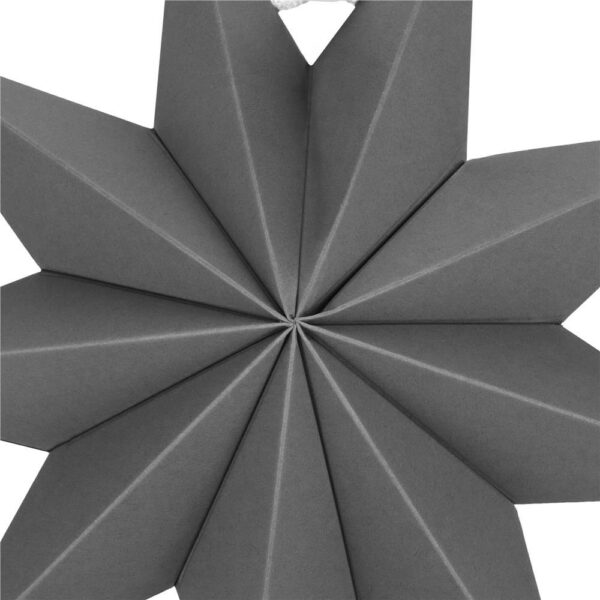Dekoratív 3D papírcsillag, 9 ágú, 30cm, ezüst - Image 8