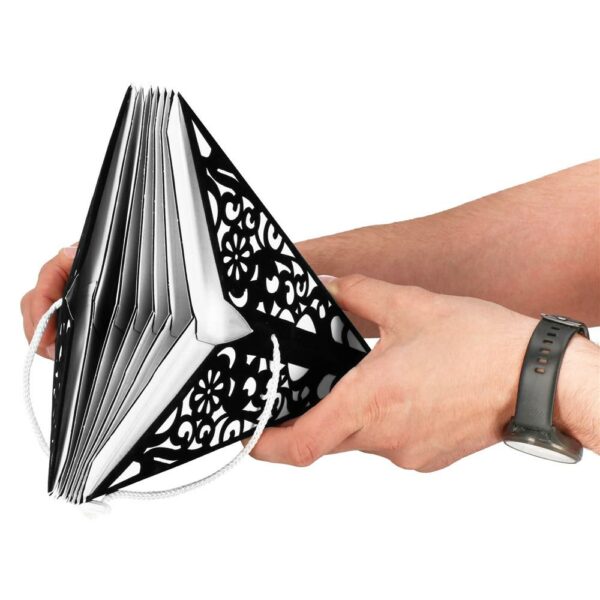 3D dekoratív csillag papírból és filcből, 50cm, fekete - Image 9